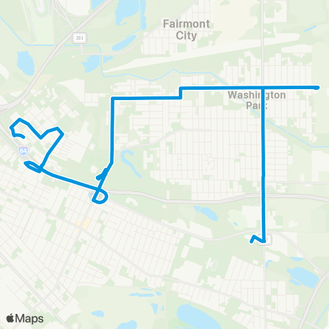 MetroBus Illinois Washington Park map