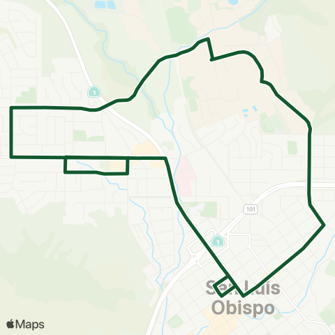 SLO Monterey / Foothill / Cal Poly map