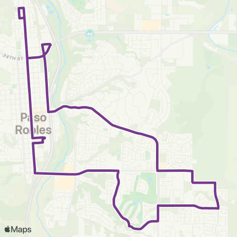 SLORTA Paso Express - Route A map