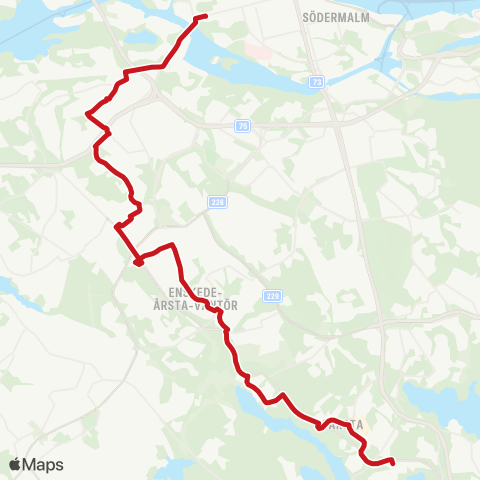 SL Busslinje map