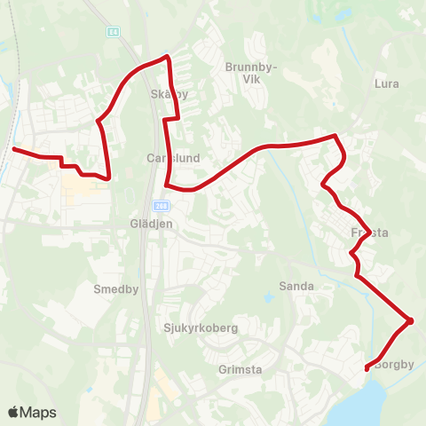 SL Busslinje map