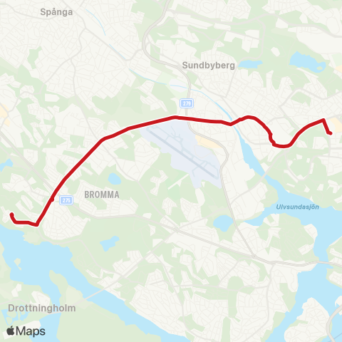 SL Busslinje map