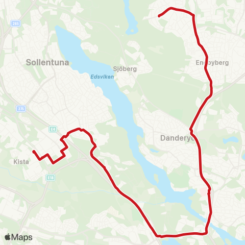 SL Busslinje map