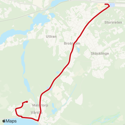 SL Busslinje map