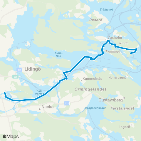 SL Båtlinje map