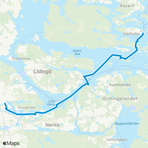 SL Båtlinje map