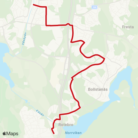 SL Busslinje map