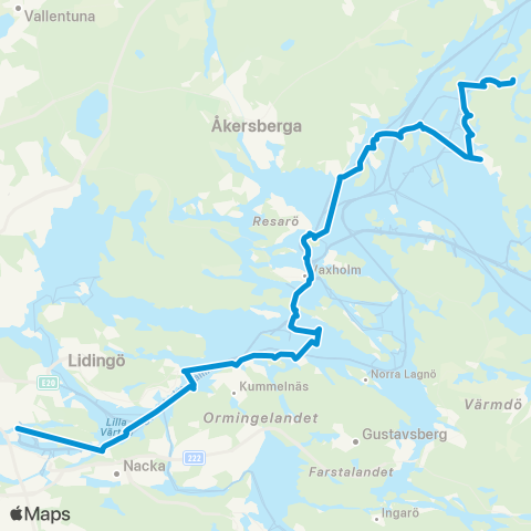 SL Båtlinje map