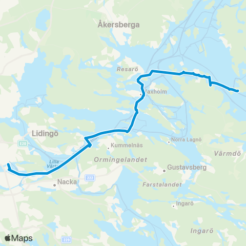 SL Båtlinje map