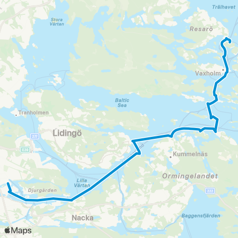 SL Båtlinje map