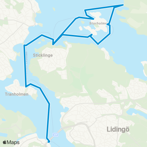 SL Båtlinje map