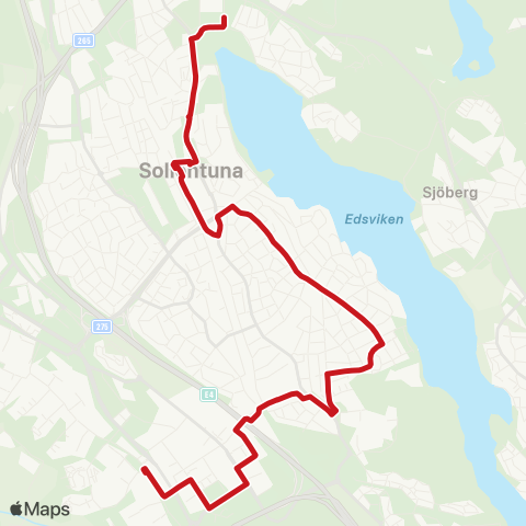 SL Busslinje map