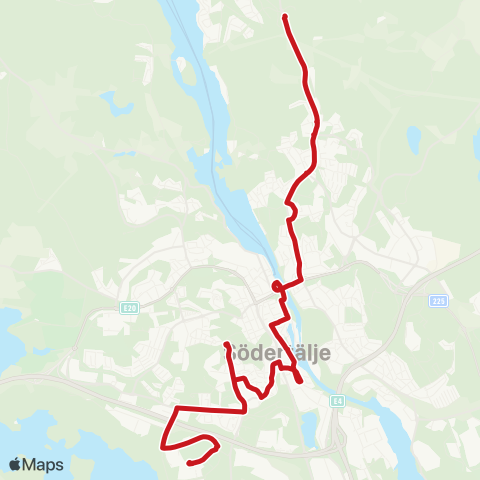 SL Busslinje map