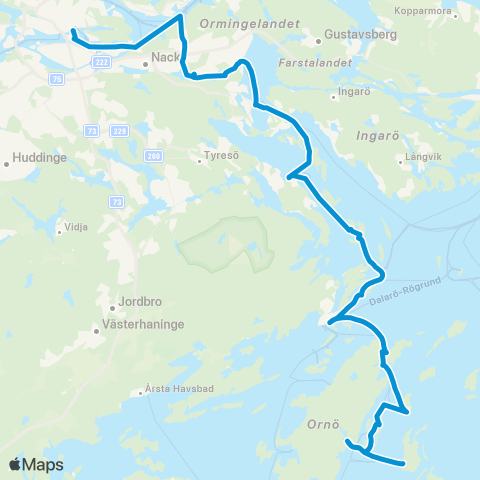 SL Båtlinje map