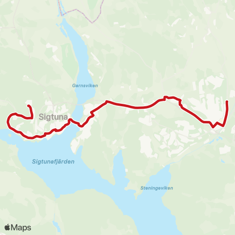 SL Busslinje map