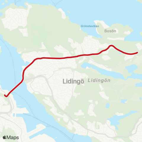 SL Busslinje map