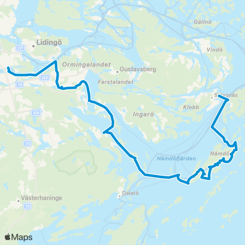 SL Båtlinje map