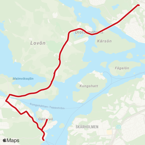 SL Busslinje map