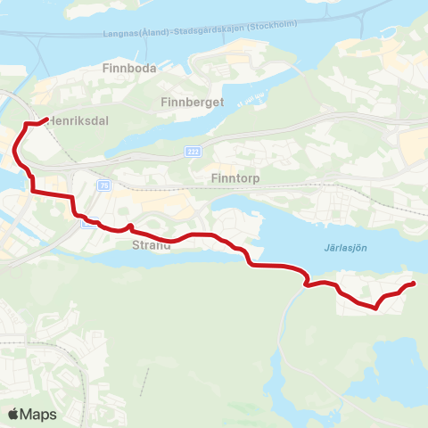 SL Busslinje map