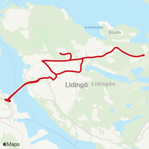 SL Busslinje map