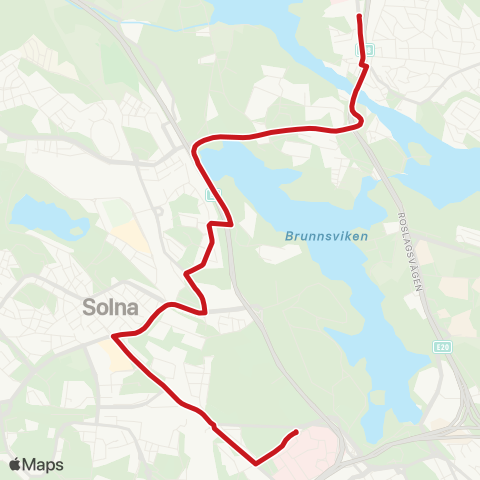 SL Busslinje map