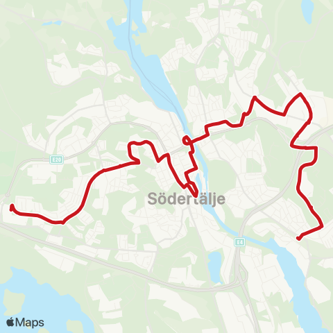 SL Busslinje map