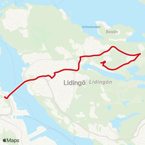 SL Busslinje map