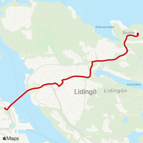 SL Busslinje map