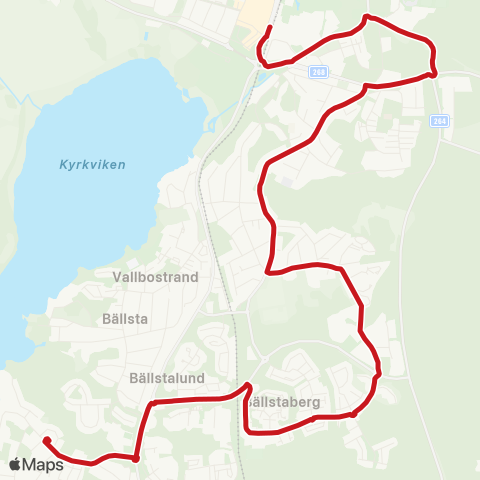 SL Busslinje map