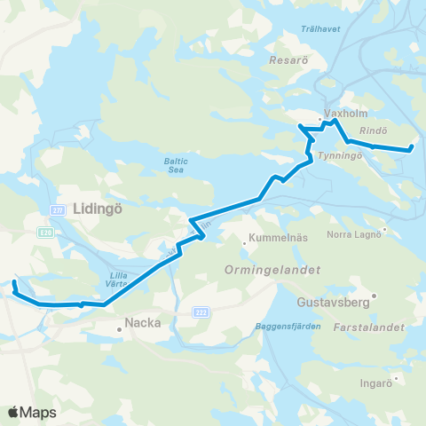 SL Båtlinje map