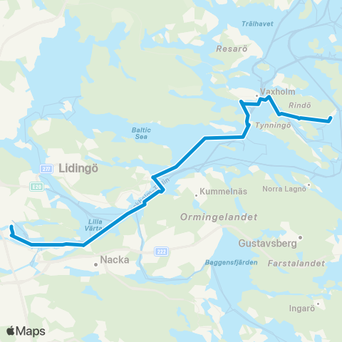 SL Båtlinje map