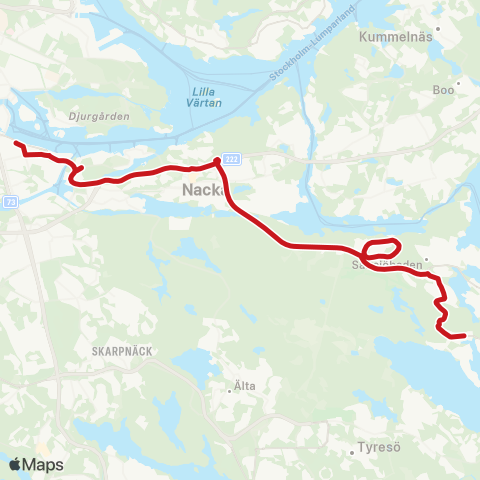 SL Ersätter Saltsjöbanan map