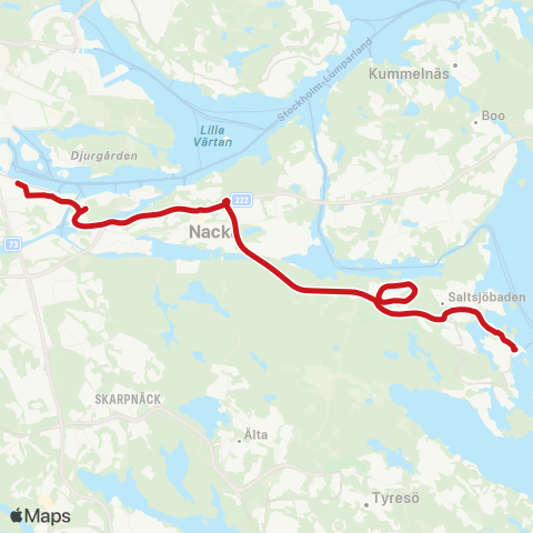 SL Ersätter Saltsjöbanan map