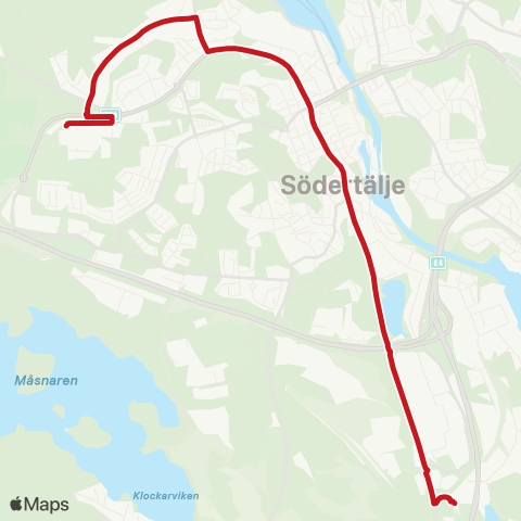 SL Busslinje map