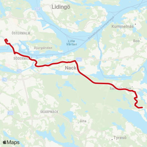 SL Ersätter Saltsjöbanan map