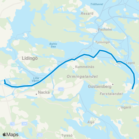 SL Båtlinje map