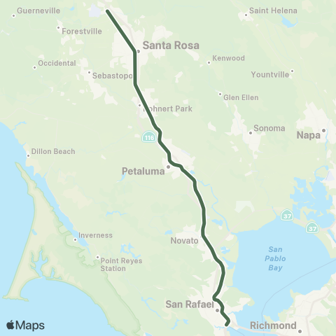 SMART Sonoma–Marin Area Rail Transit map