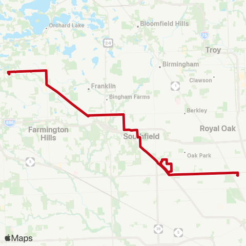 SMART Northwestern Highway map