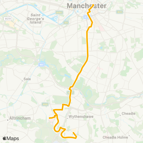 Stagecoach Manchester  map