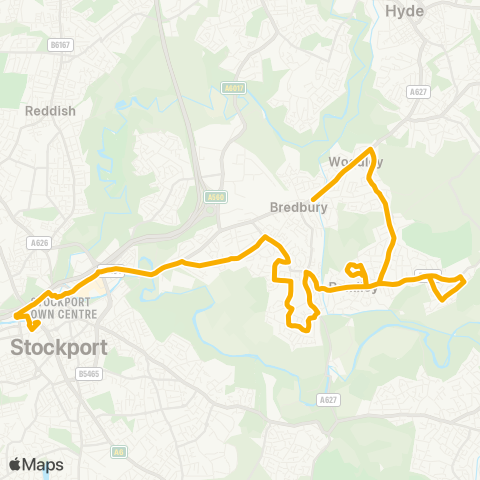 Stagecoach Manchester  map