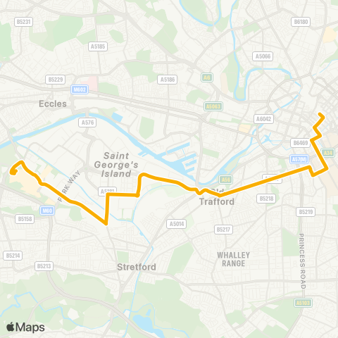 Stagecoach Manchester  map