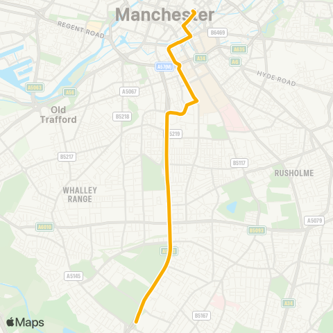 Stagecoach Manchester  map