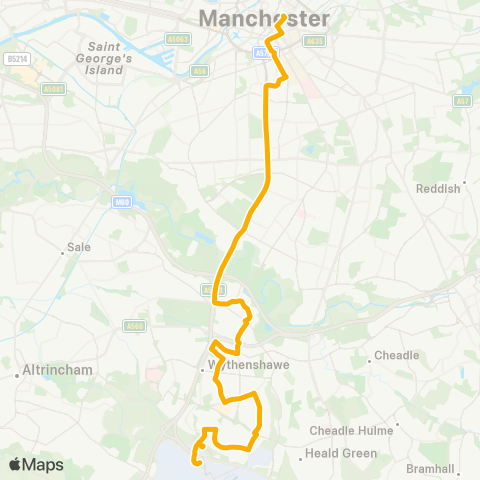 Stagecoach Manchester  map