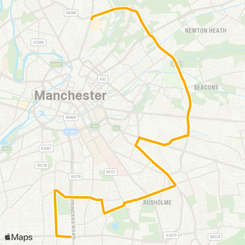 Stagecoach Manchester  map