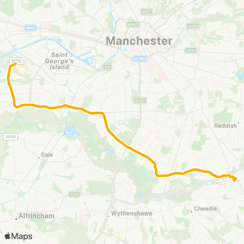 Stagecoach Manchester  map