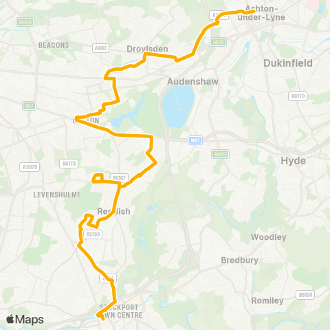 Stagecoach Manchester  map