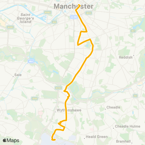 Stagecoach Manchester  map