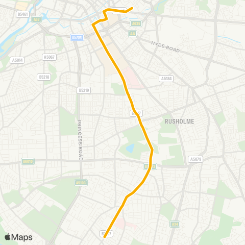 Stagecoach Manchester  map