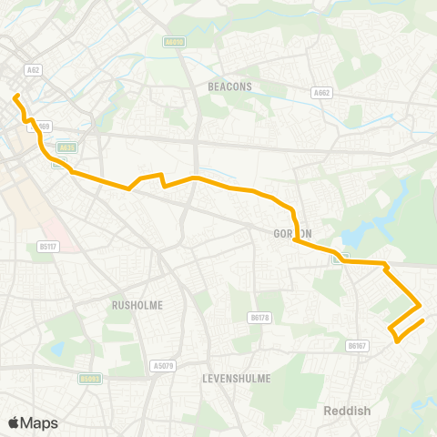 Stagecoach Manchester  map