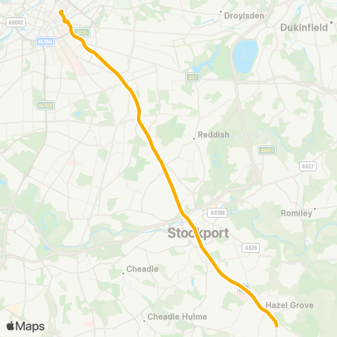 Stagecoach Manchester  map